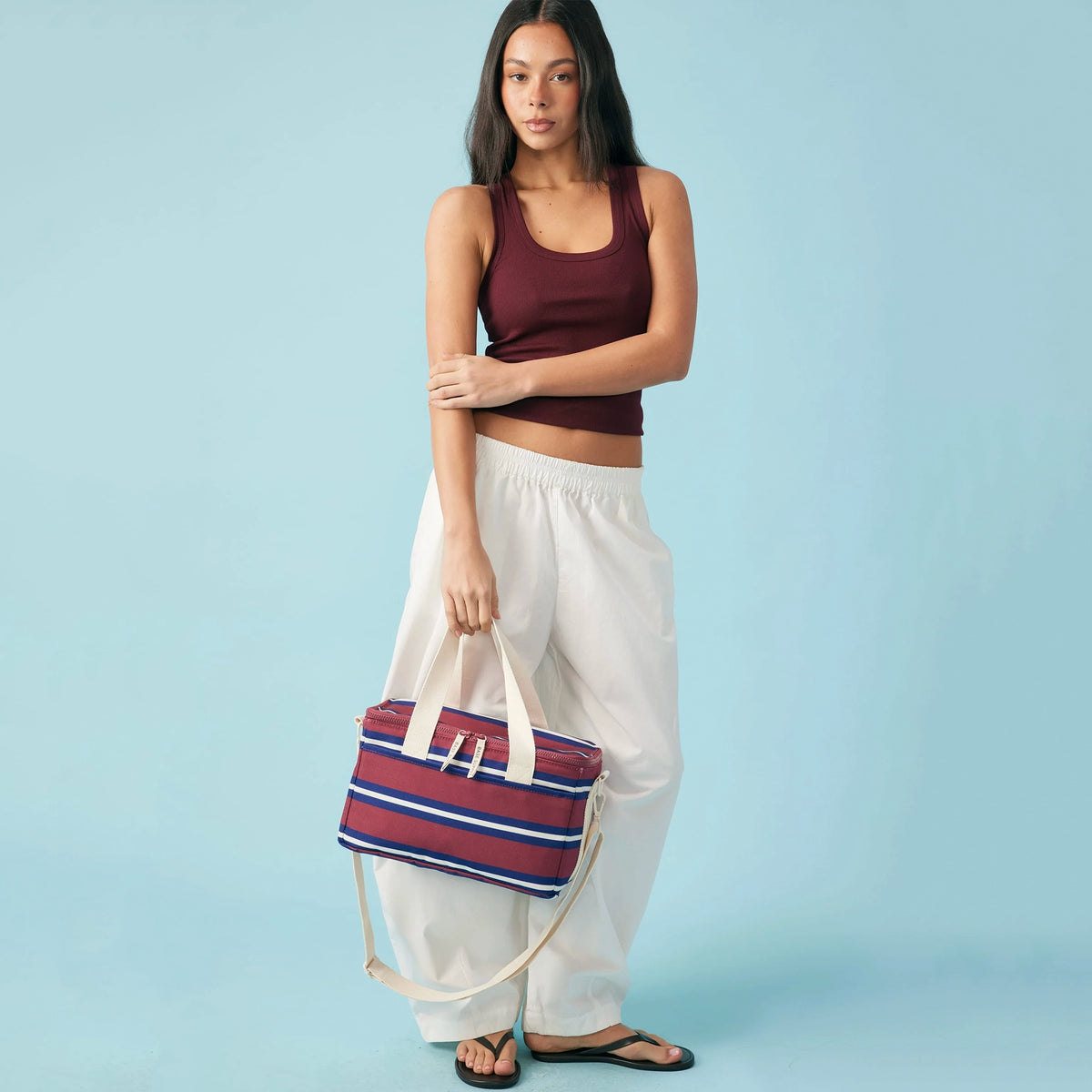 Base Midi Cooler Bag - Rugby Stripe