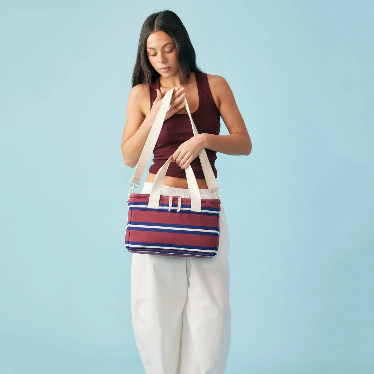Base Midi Cooler Bag - Rugby Stripe