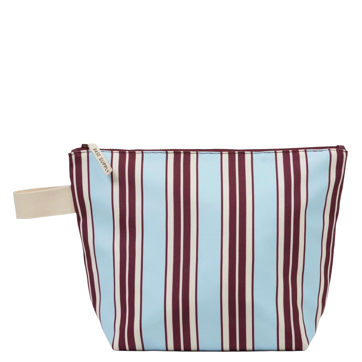Base Supply Large Wet Bag - Mulberry Stripe, blue mulberry and cream striped waterproof wet bag