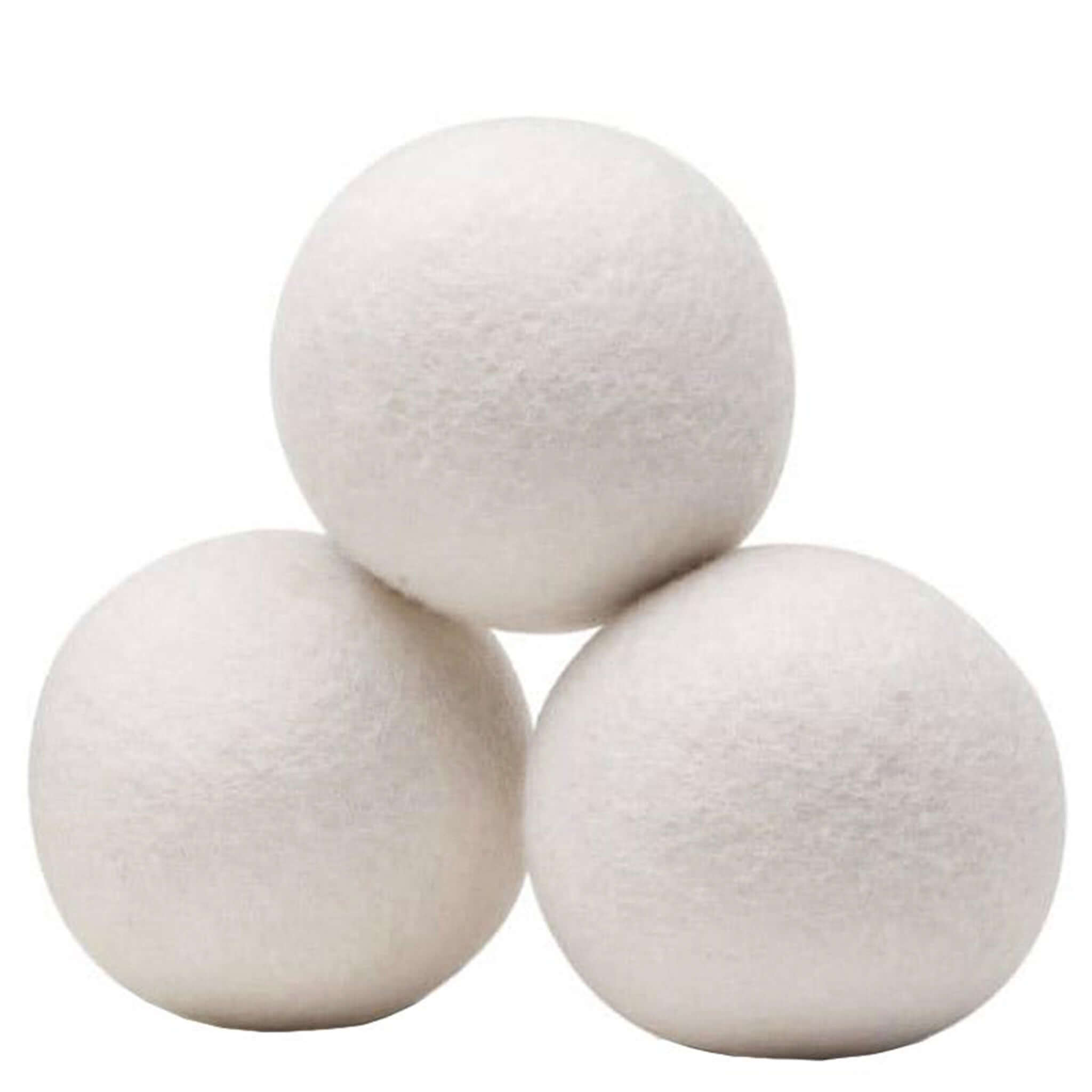 Alt Tag: Bianca Lorenne Laundry Ball Set - set of 3 fair trade felted wool dryer balls, energy saving moisture absorbing laundry dryer balls