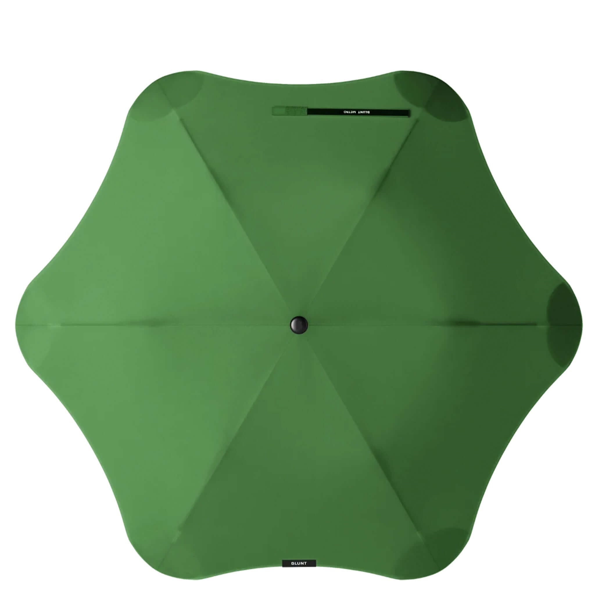 Green umbrella on a white background