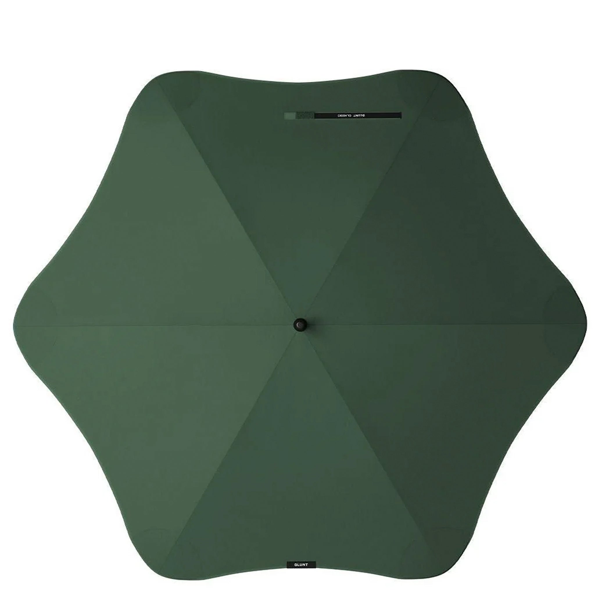 Blunt Classic Core Range Umbrella in a stylish dark green color, showcasing its unique design and high-performance features.