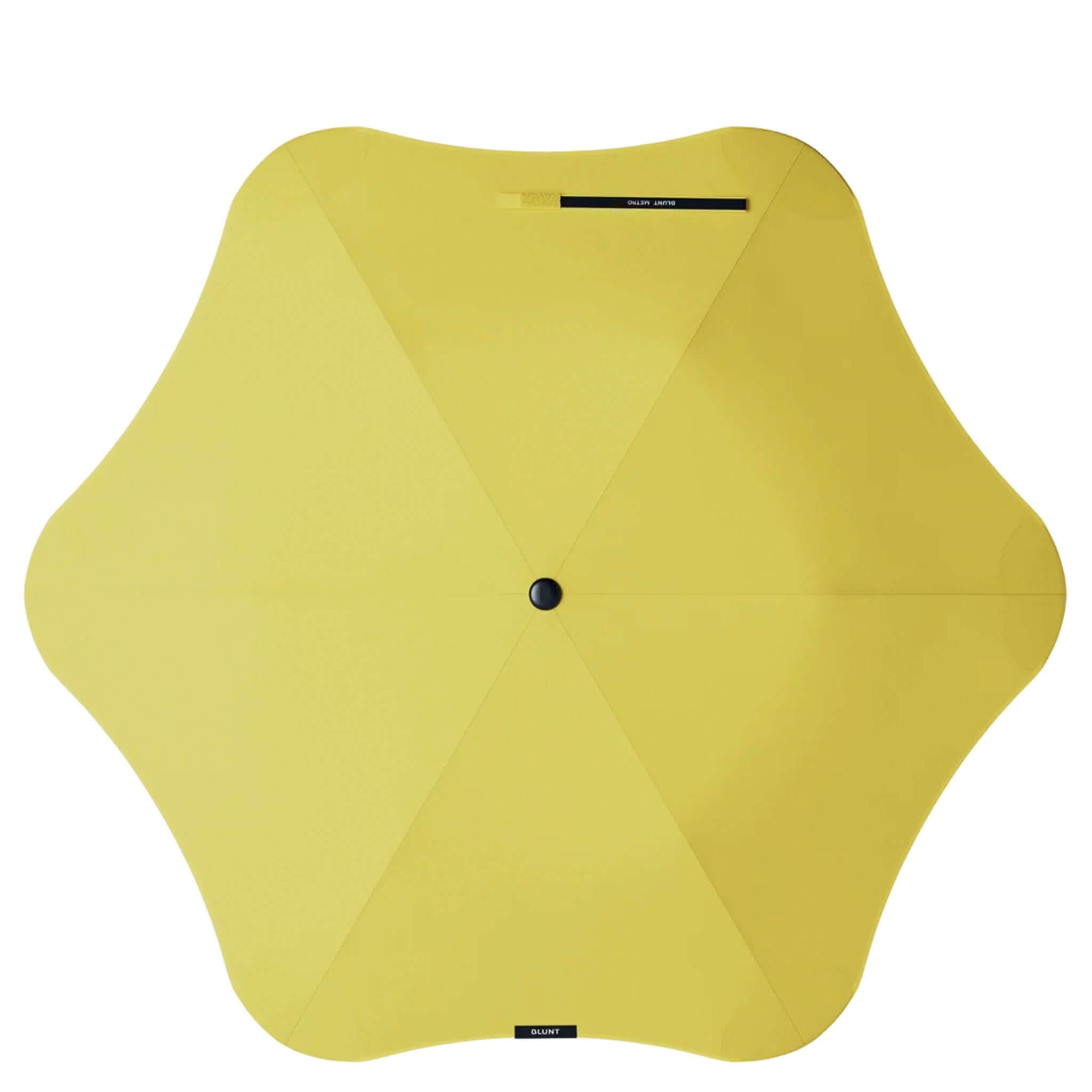 Yellow umbrella on a white background