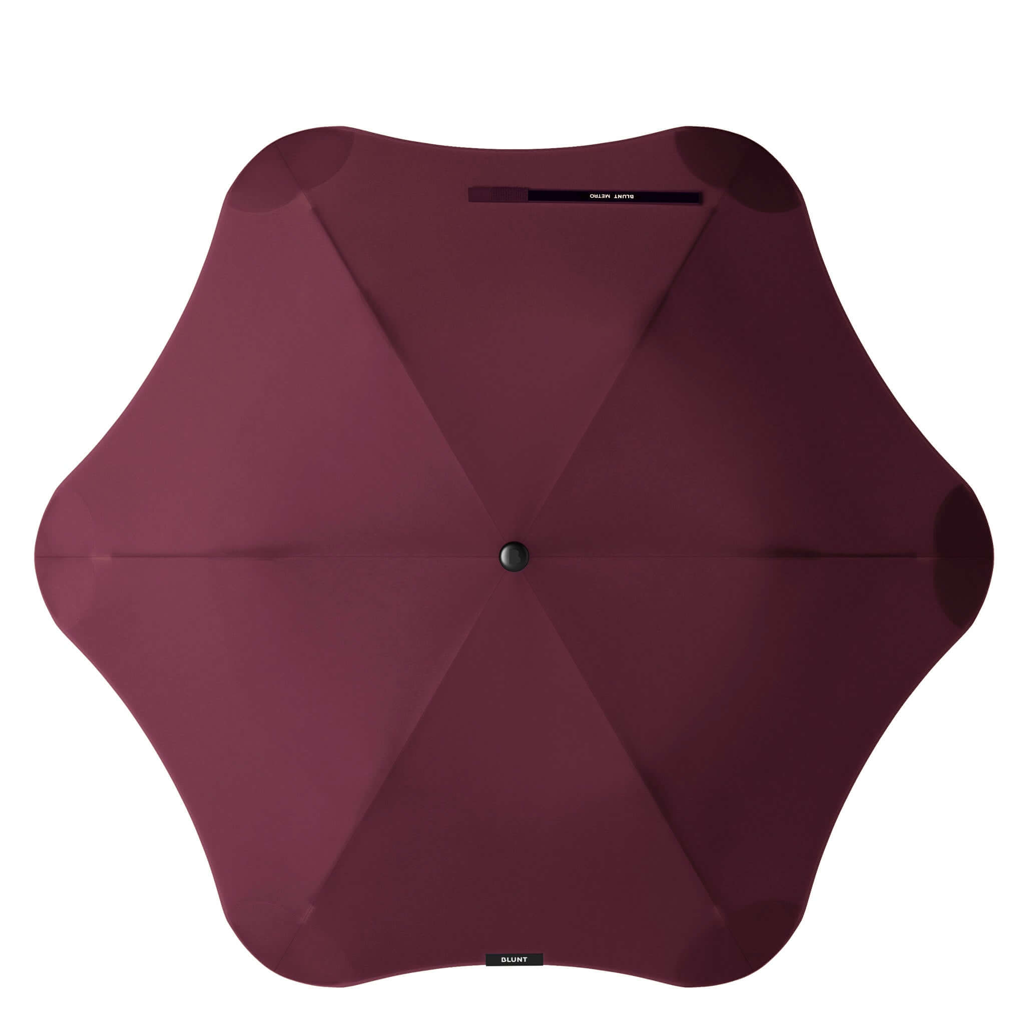 Blunt Metro x Frank Green Bundle - Plum & Petal umbrella in rich plum color, showcasing a compact design for urban dwellers.