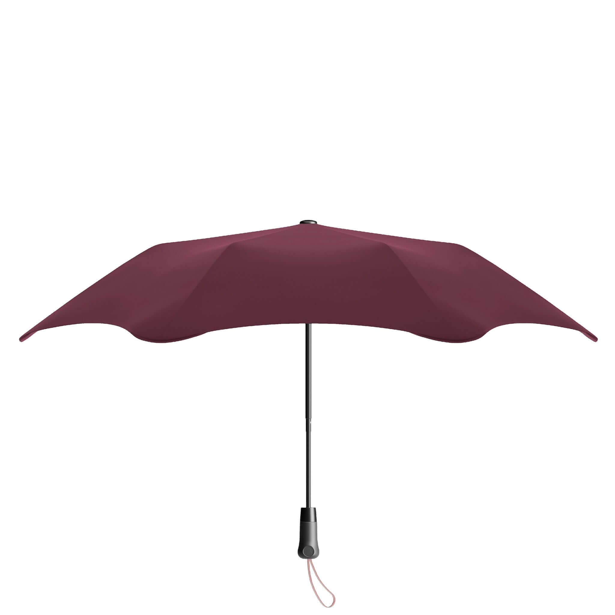 Blunt Metro x Frank Green Bundle - Plum & Petal umbrella in deep plum color, showcasing its sleek design and compact style.