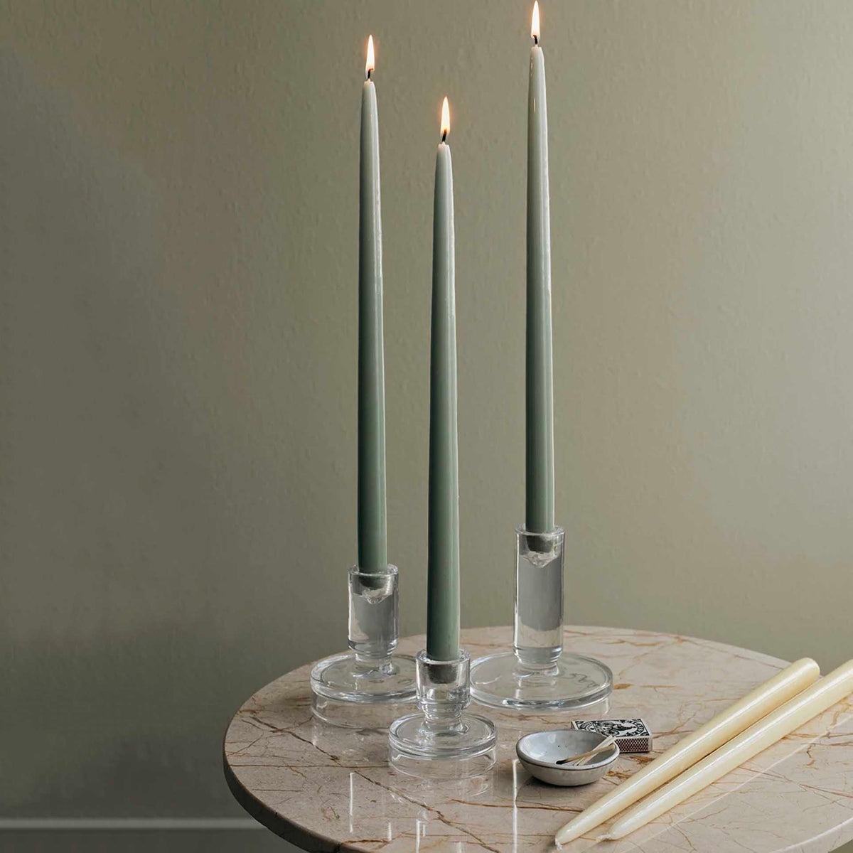 Broste Copenhagen Glass Petra Pillar Candleholder - Clear Large