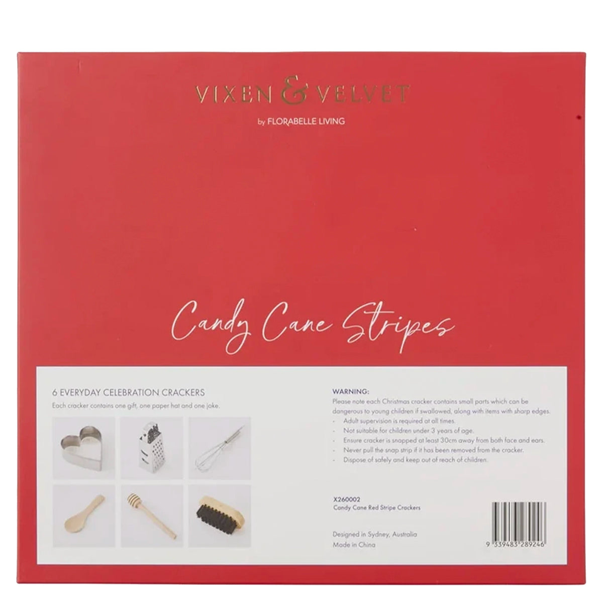 Scarlet Striped Christmas Crackers - Fuchsia