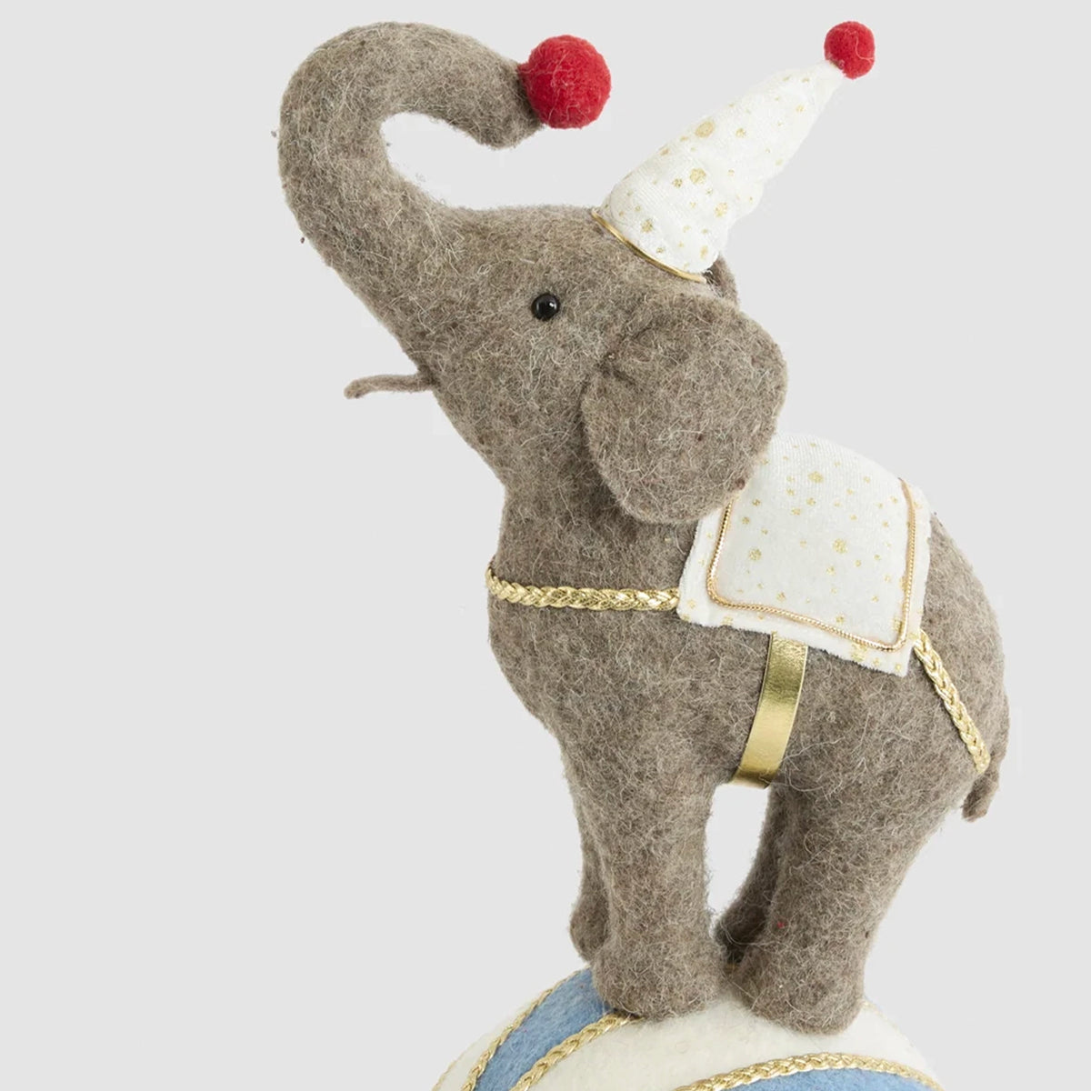 Carnival Balancing Elephant on a Ball - 41cm high White & Blue