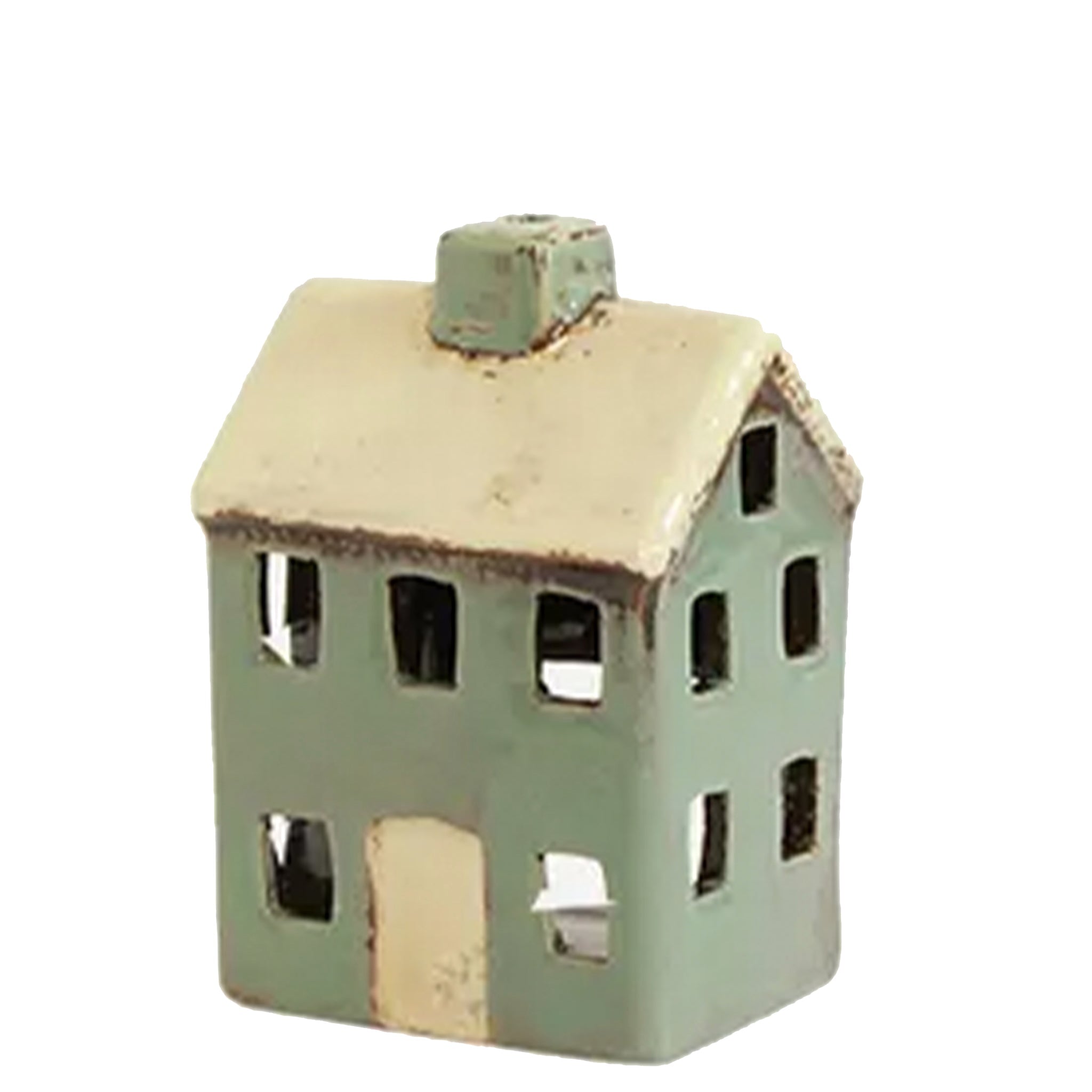 Ceramic Alsace Petite Tea Light Chalet - Blue - Tea Pea Home