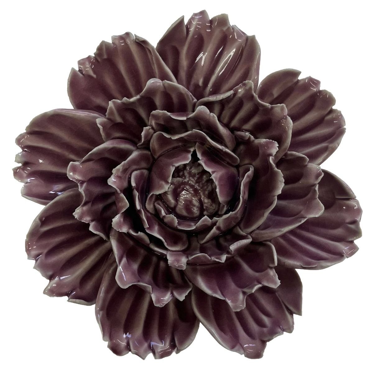 Ceramic Cabbage - Mauve 12cm