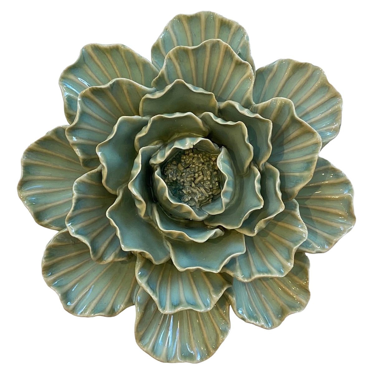 Ceramic Dahlia Flower - Mist 17cm