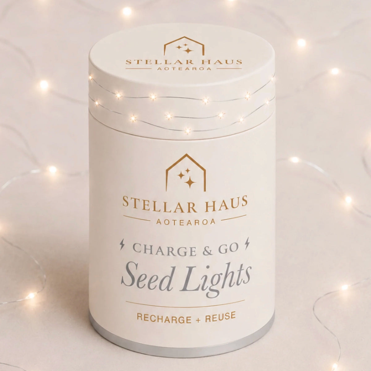 Charge & Go Seed Lights - Silver / Warm White 2m