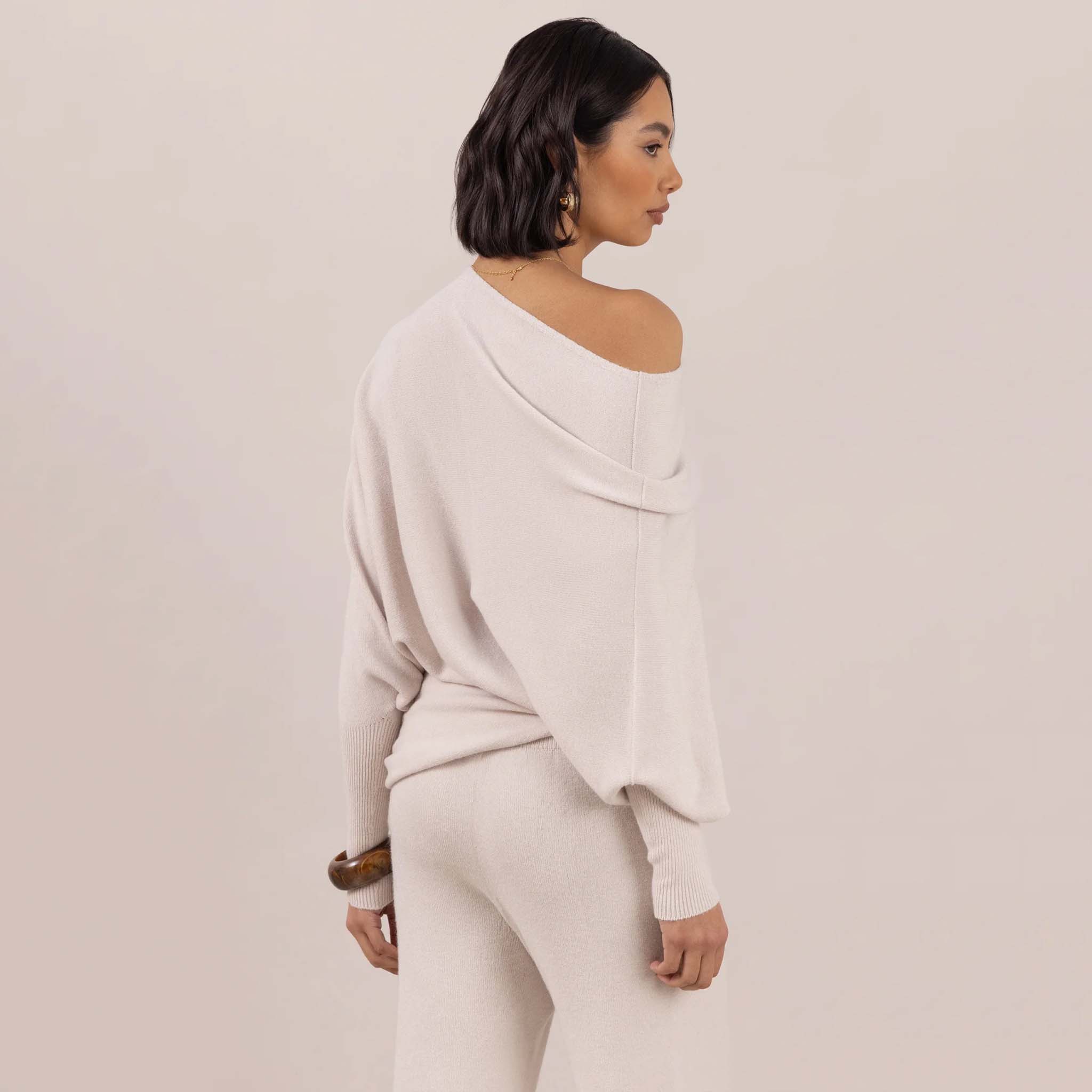 Charli Natalie Asymmetric Sweater - Ivory