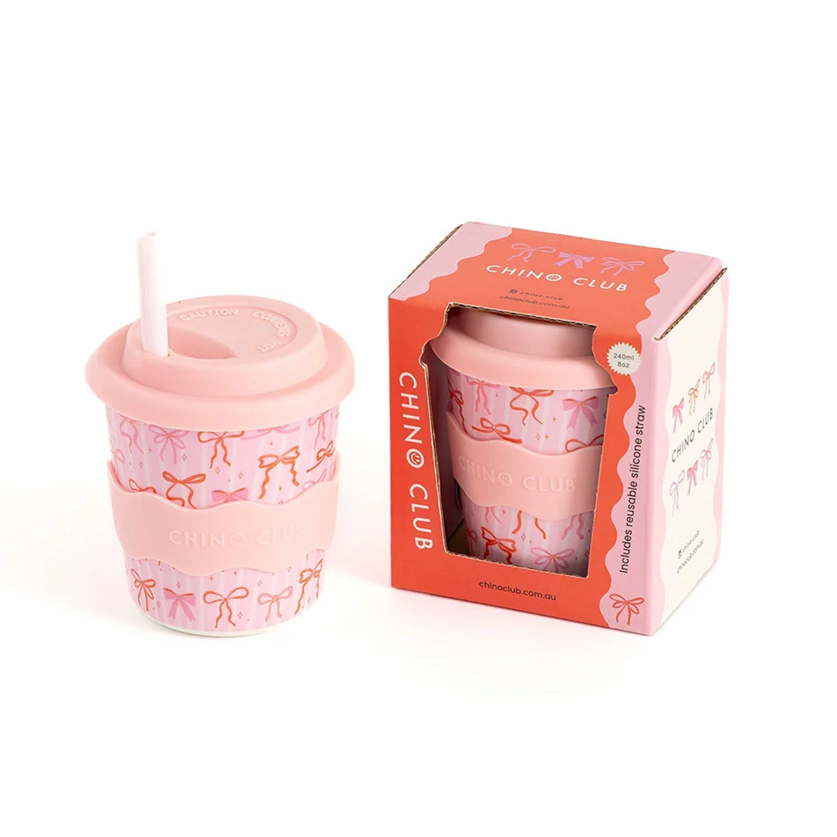 Chino Club Bamboo Kid's 8oz Keep Cup - Bows