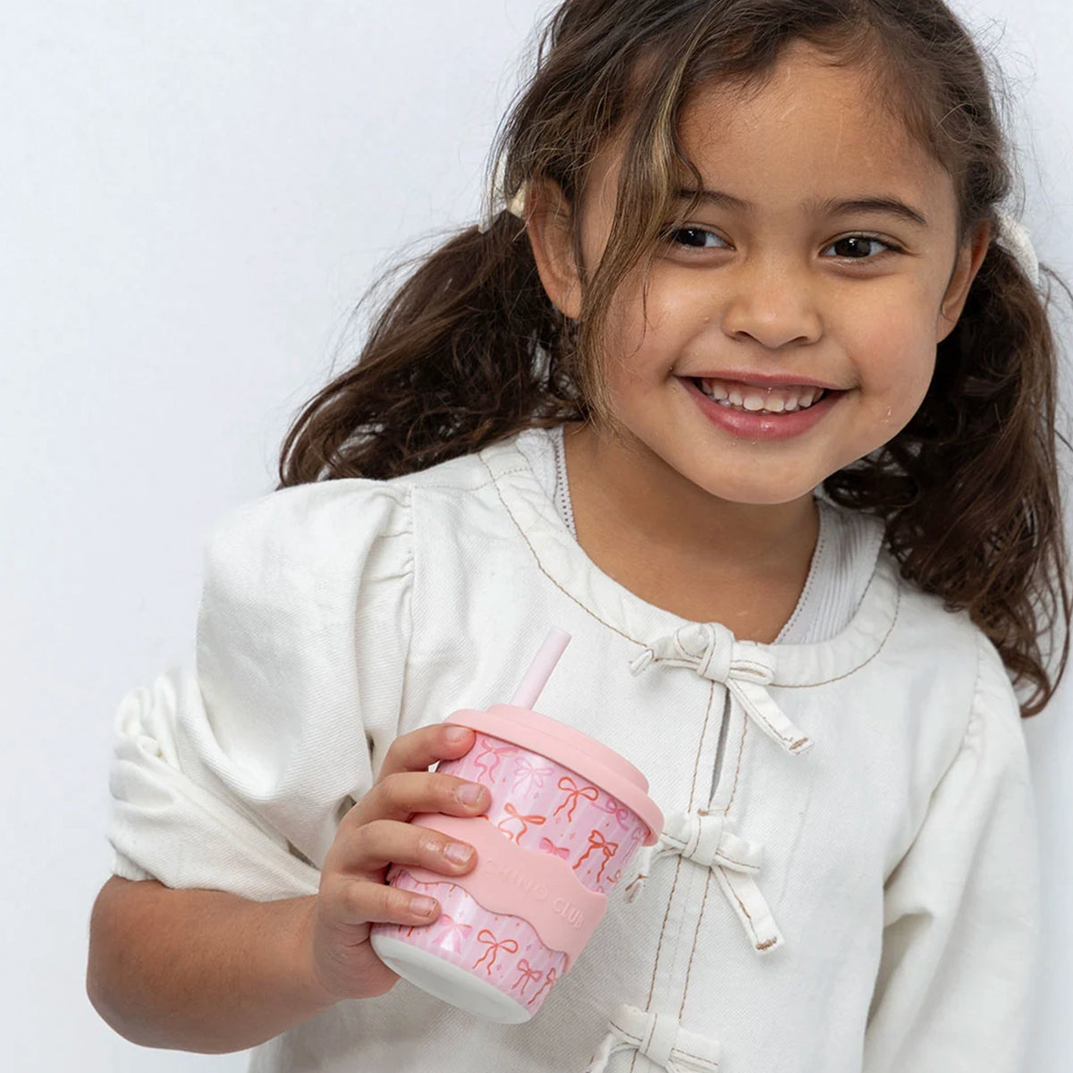 Chino Club Bamboo Kid's 8oz Keep Cup - Bows