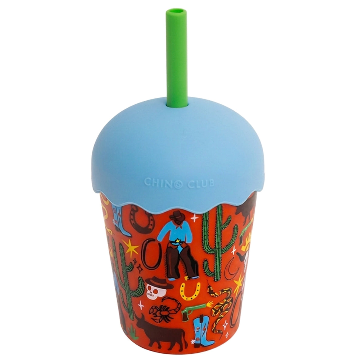 Chino Club Mini Smoothie 200ml Cup & Straw - Cowboy