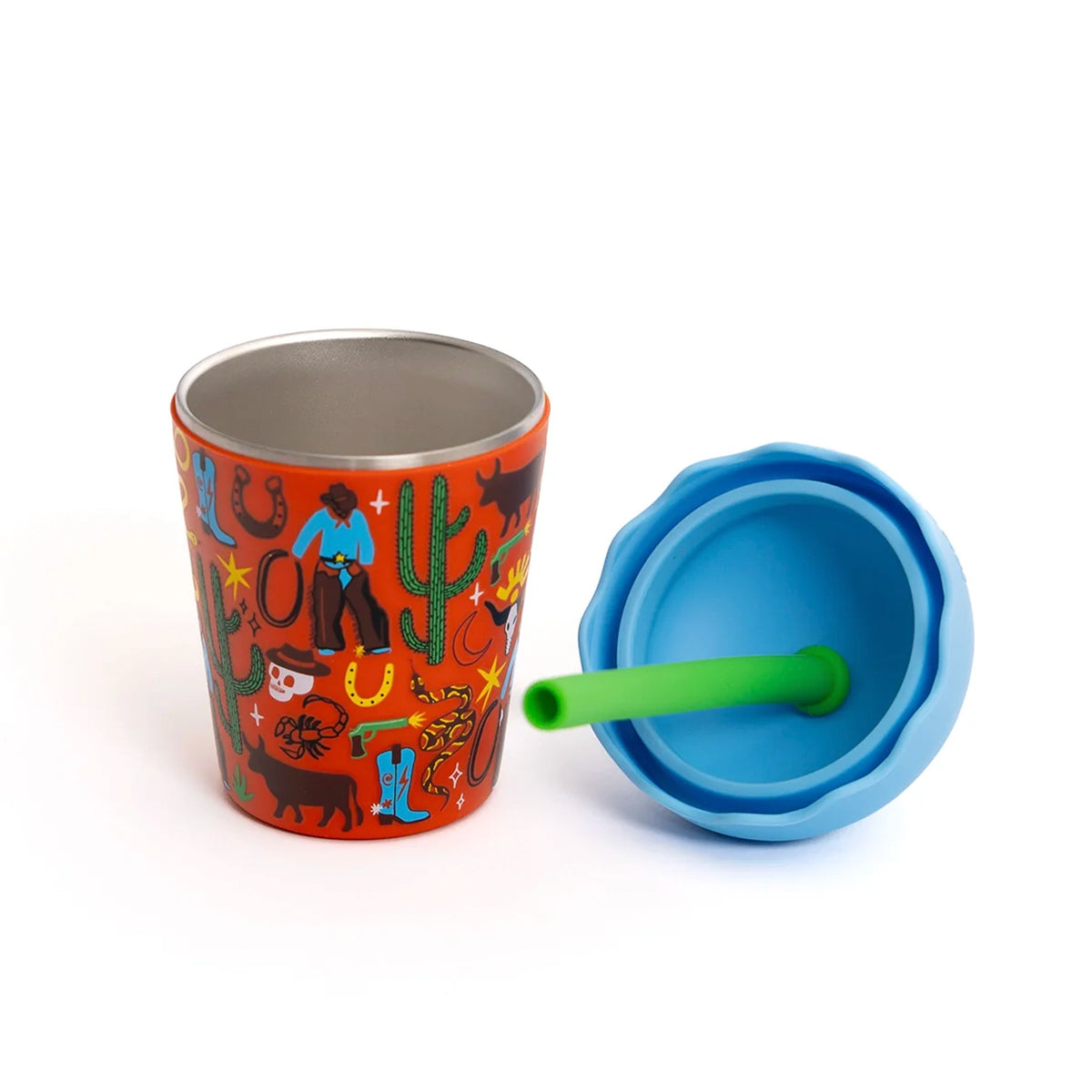Chino Club Mini Smoothie 200ml Cup & Straw - Cowboy