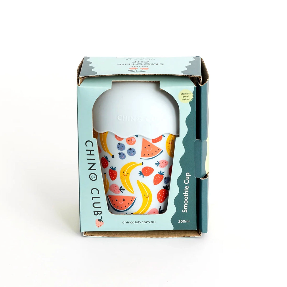 Chino Club Mini Smoothie 200ml Cup & Straw - Fruits Blue