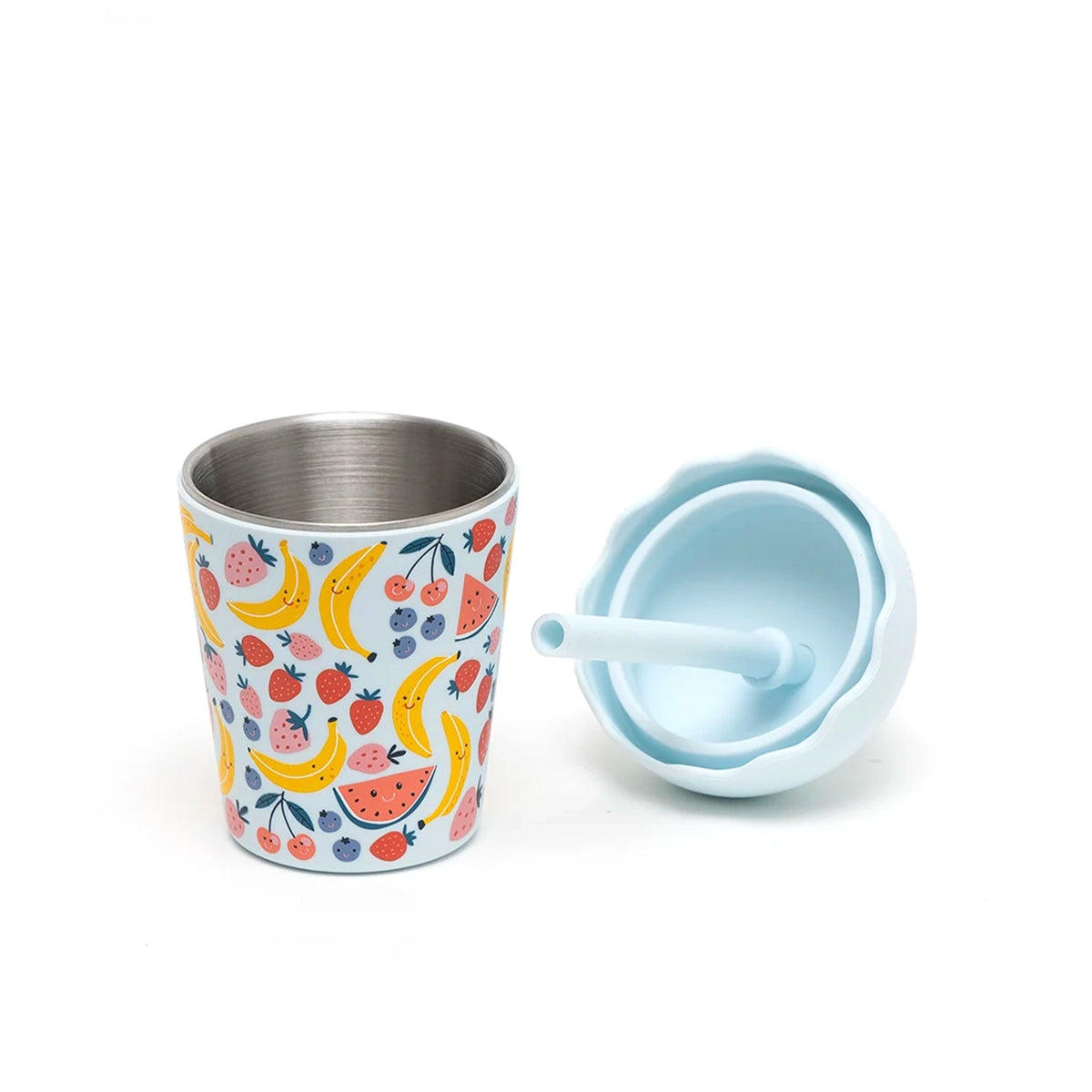 Chino Club Mini Smoothie 200ml Cup & Straw - Fruits Blue