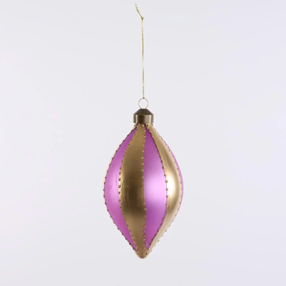 Christmas Carnival Glass Baubles Set - Multicolour Teardrop