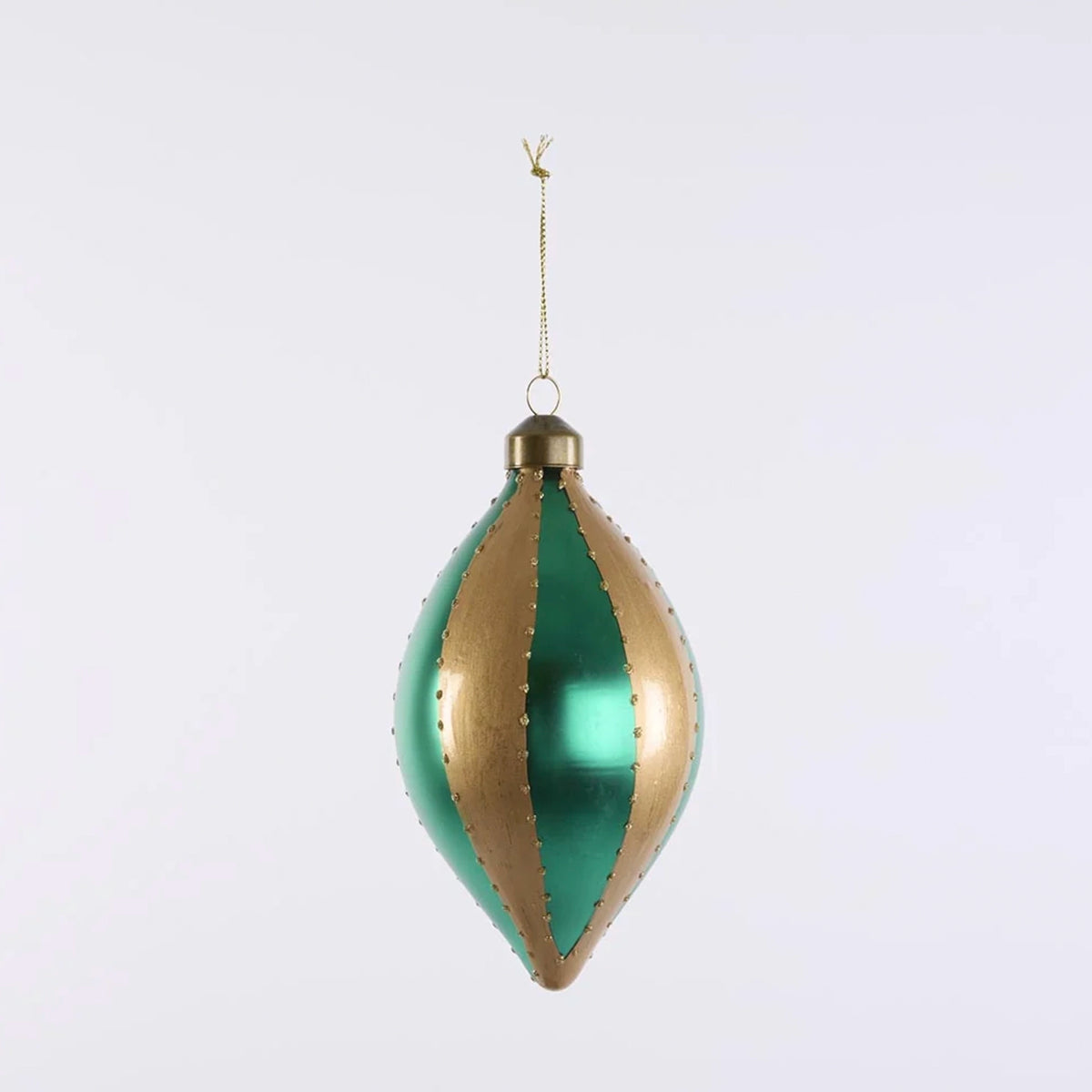 Christmas Carnival Glass Baubles Set - Multicolour Teardrop
