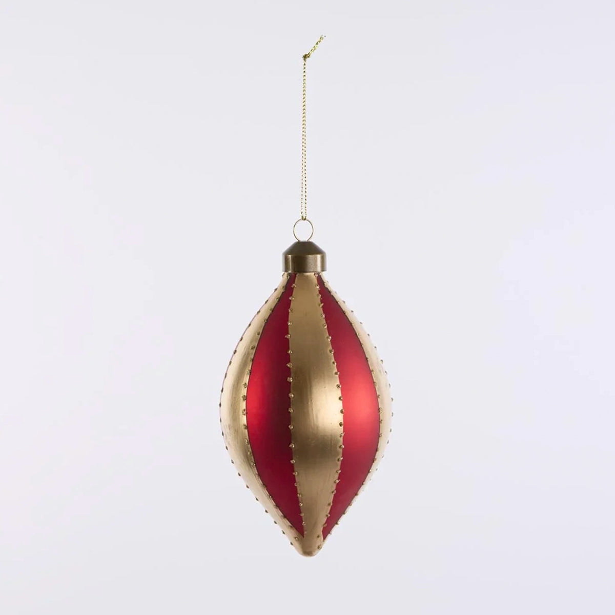 Christmas Carnival Glass Baubles Set - Multicolour Teardrop
