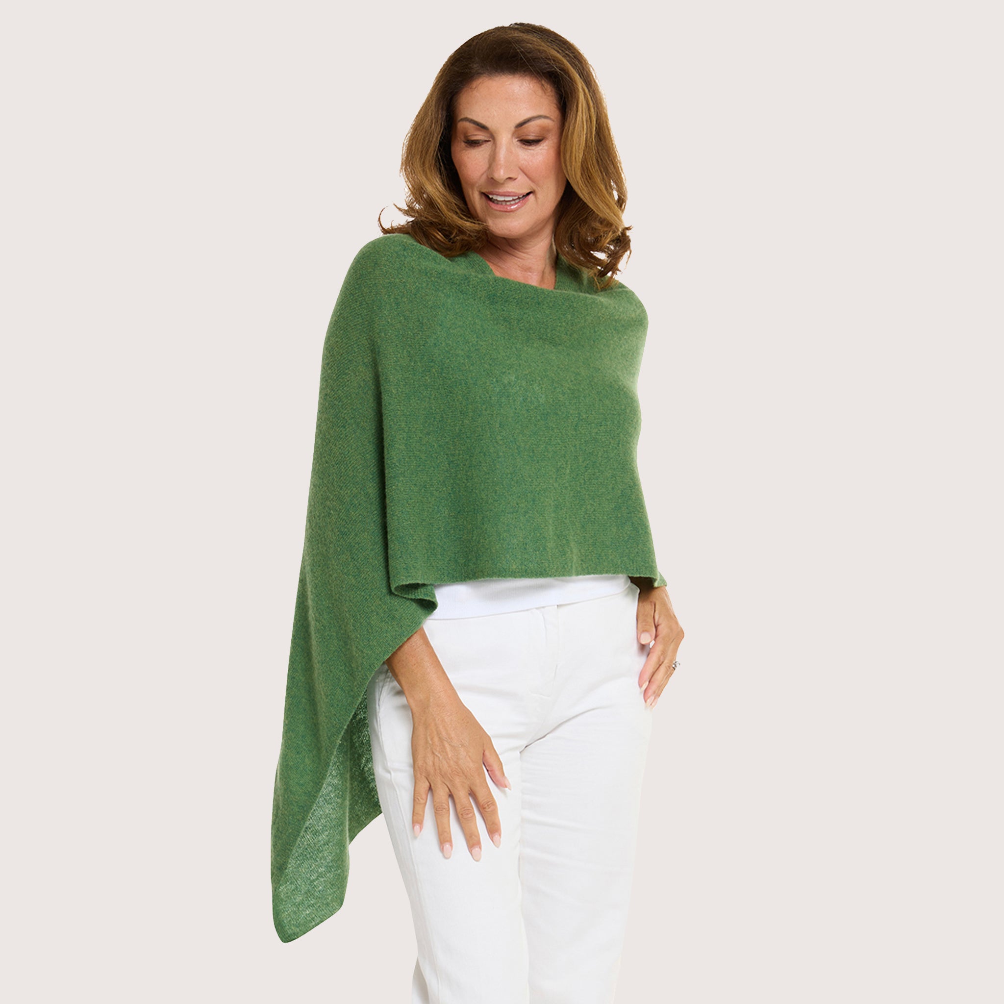 Esperance & Co Classic Cashmere Topper - Basil