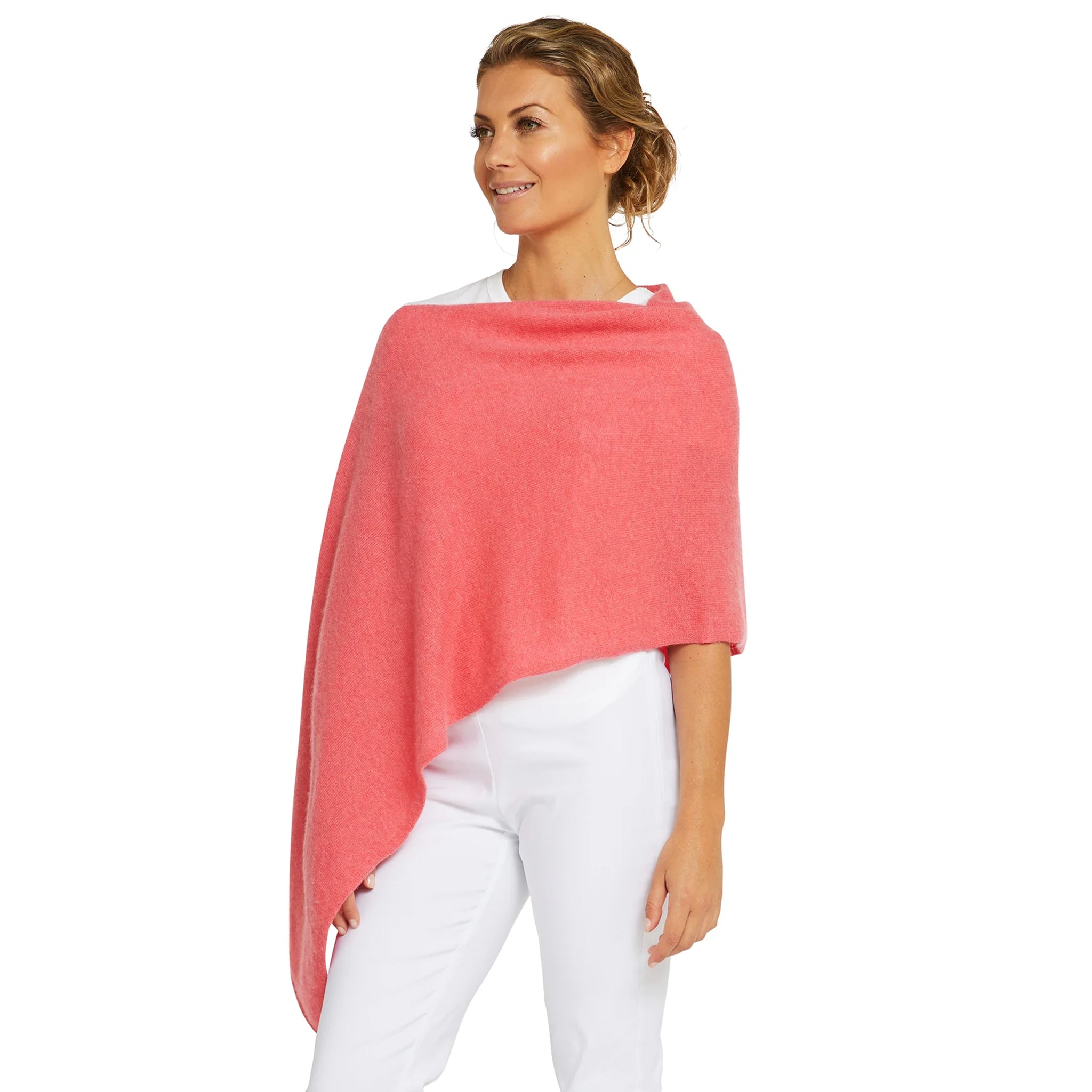 Classic Cashmere Topper - Coral Reef