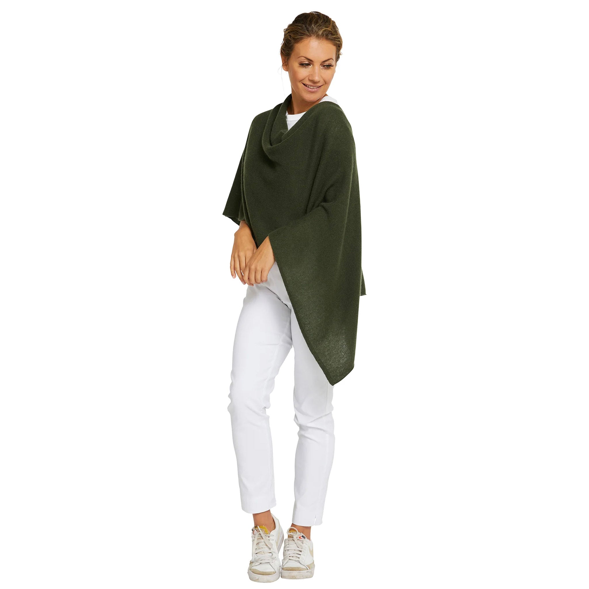 Classic Cashmere Topper - Olive