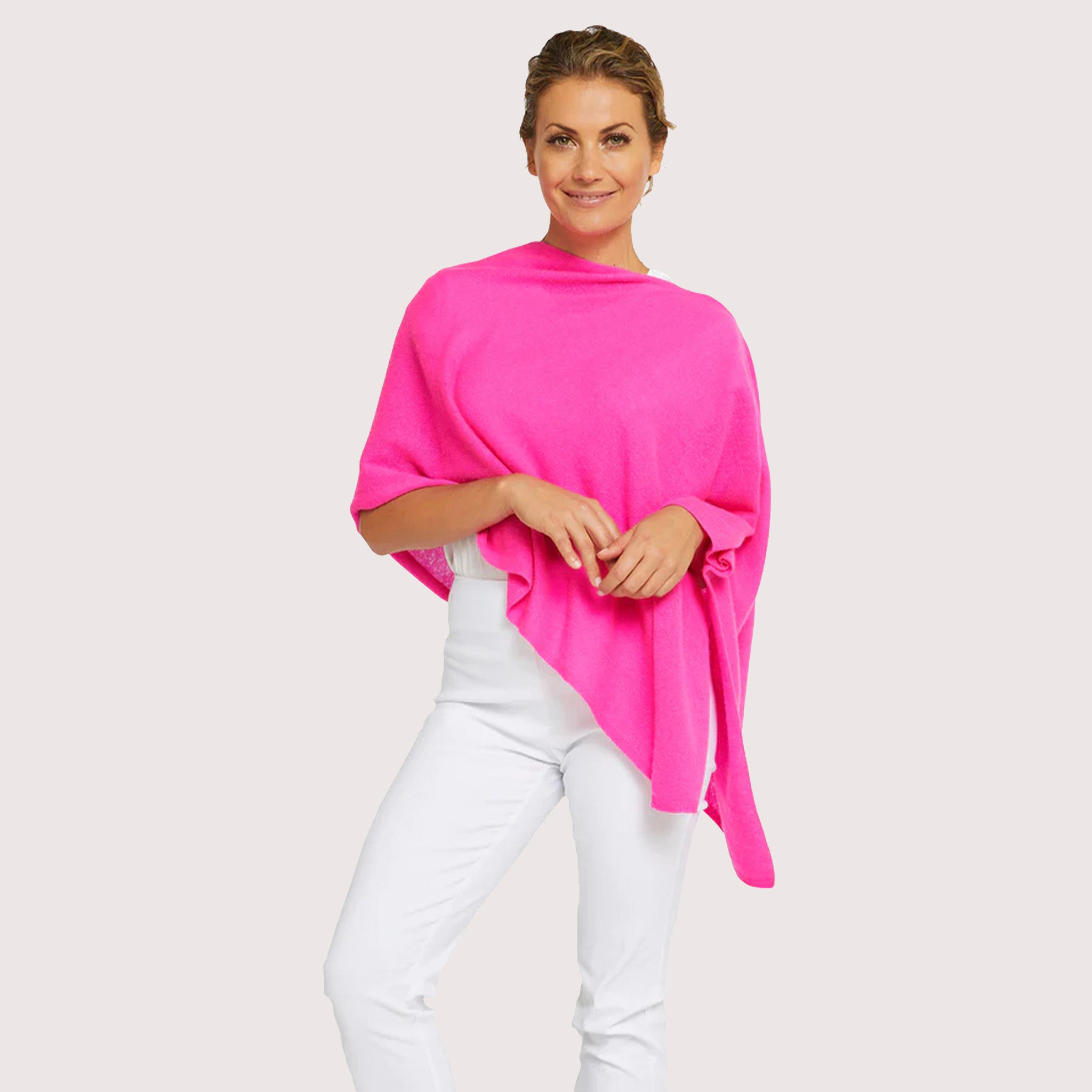 Esperance & Co Classic Cashmere Topper - Tickled Pink
