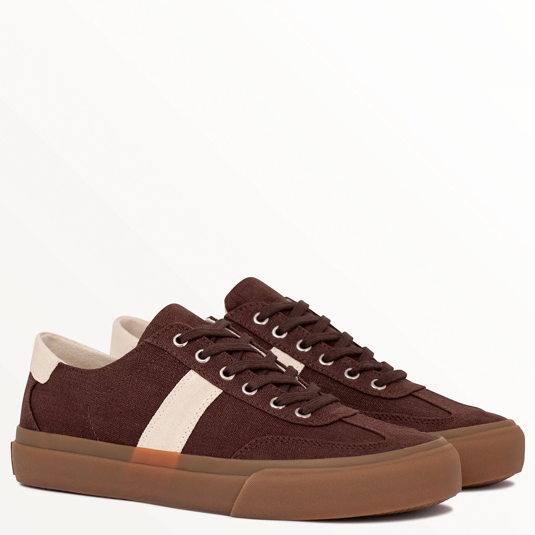 Collective Canvas Veld Hemp Shoes - Coffee & Ecru