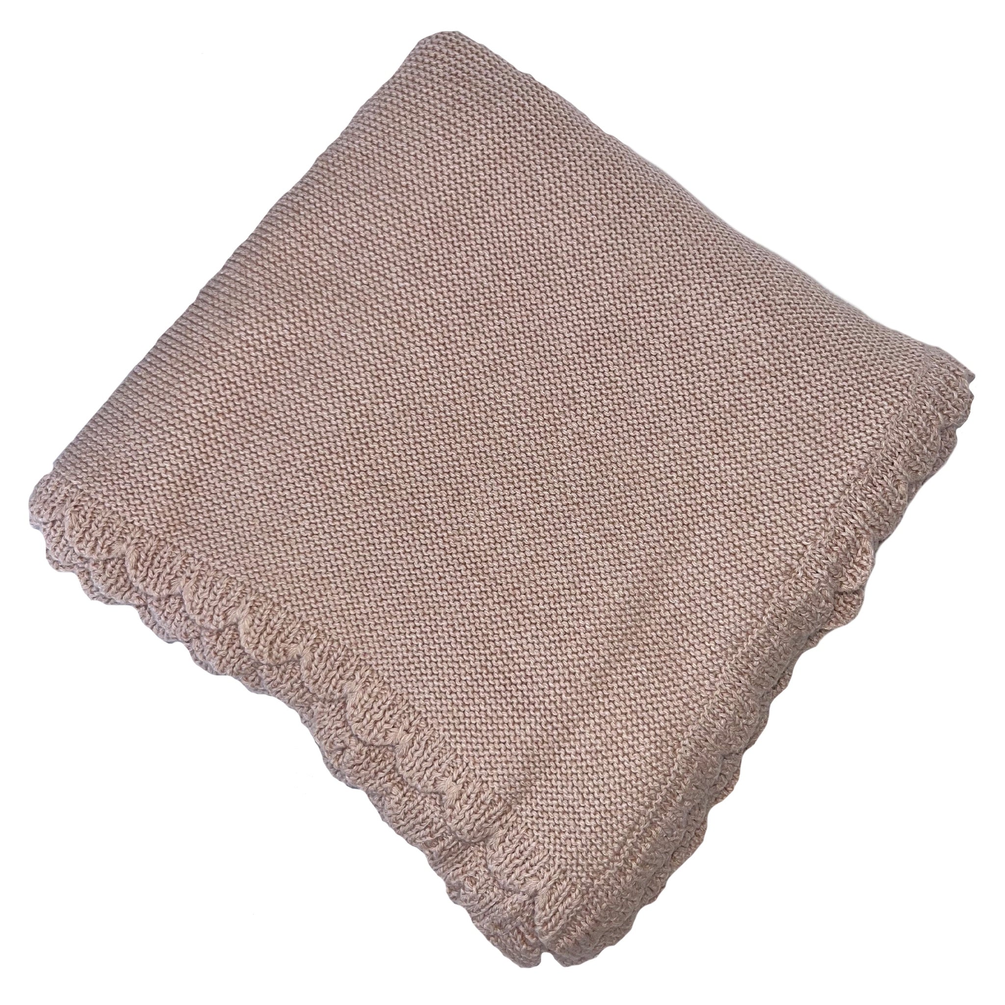 Confetti Kidz Heritage Knit Blanket - Biscotti