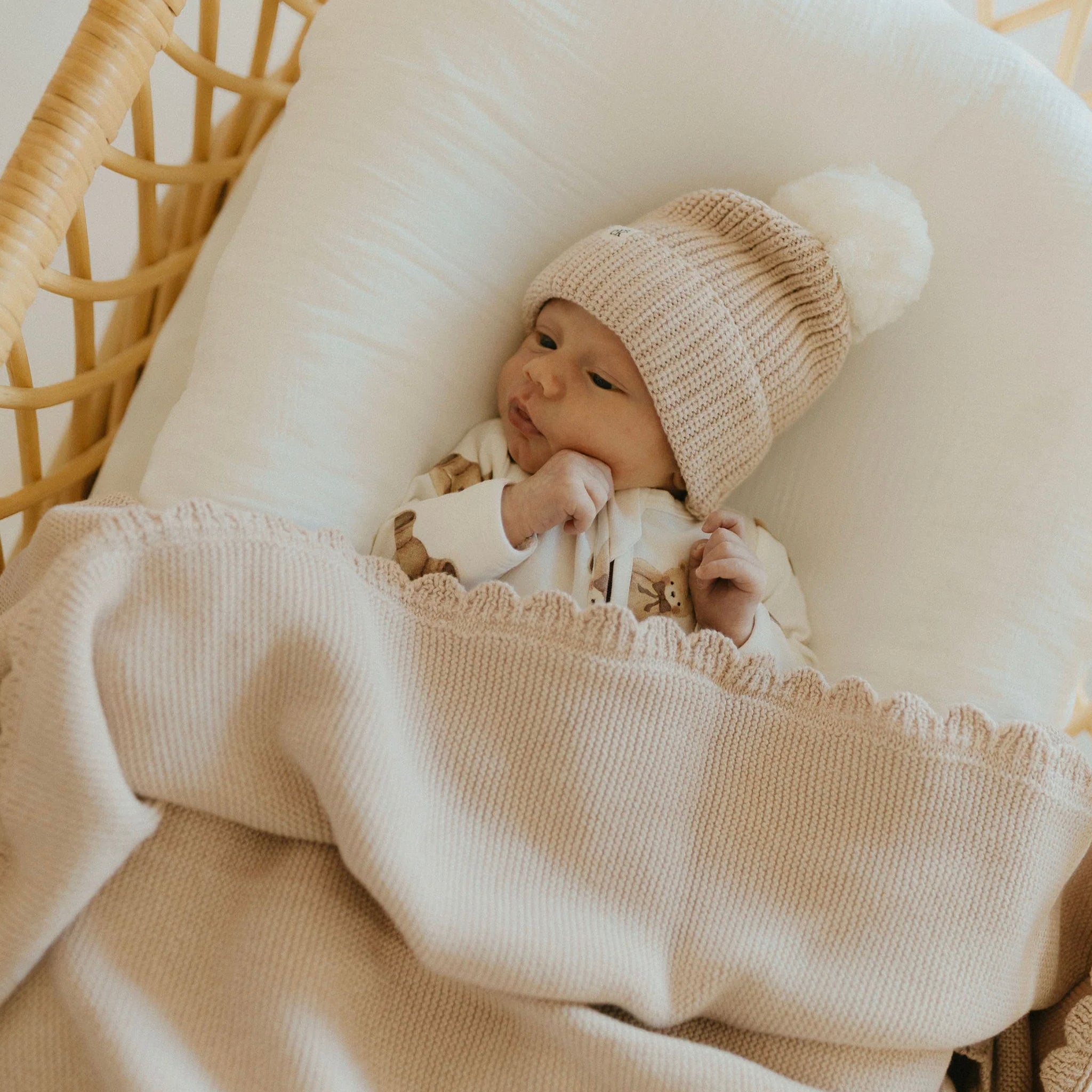 Confetti Kidz Baby Knit Beanie - Biscotti