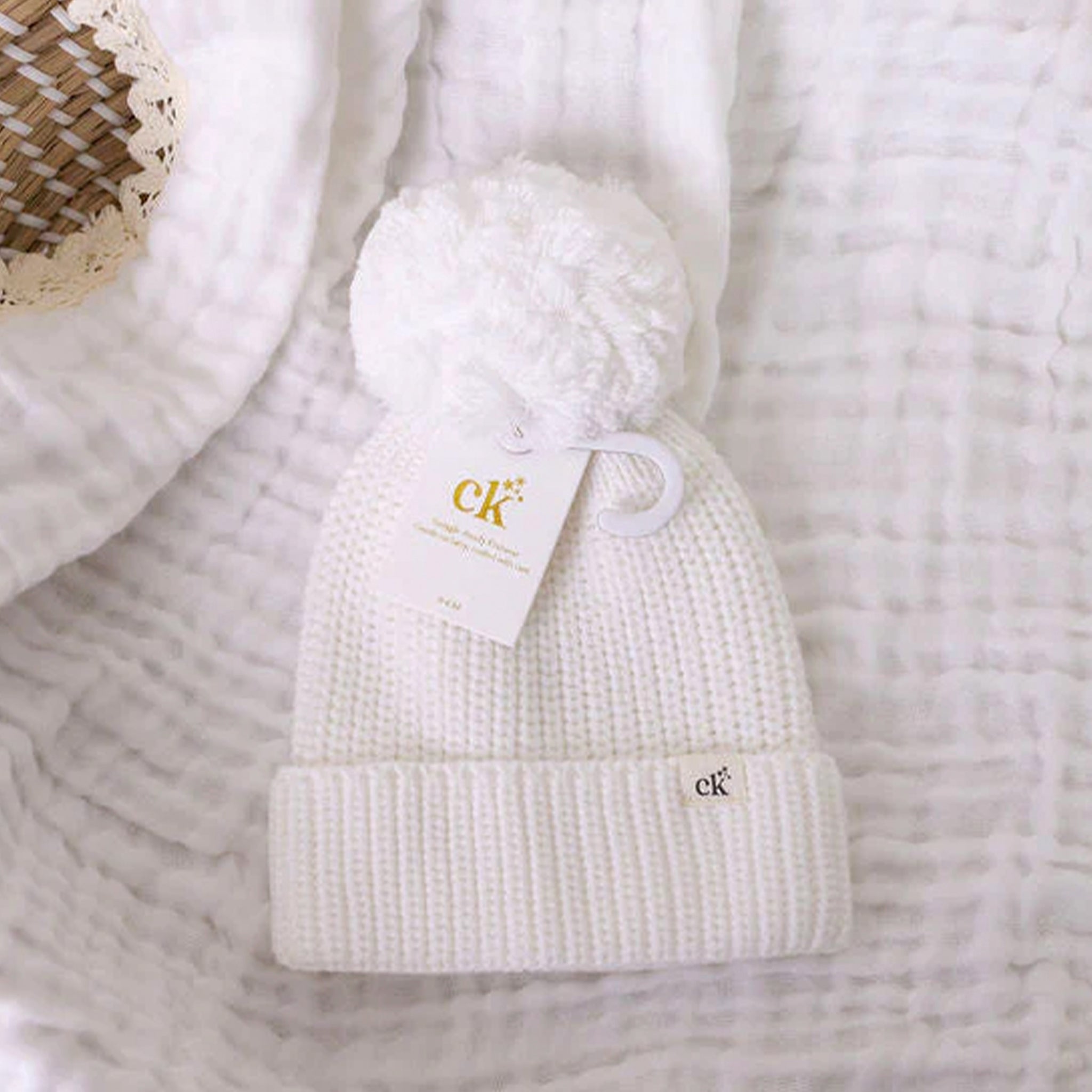 Confetti Kidz Baby Knit Beanie - Milk