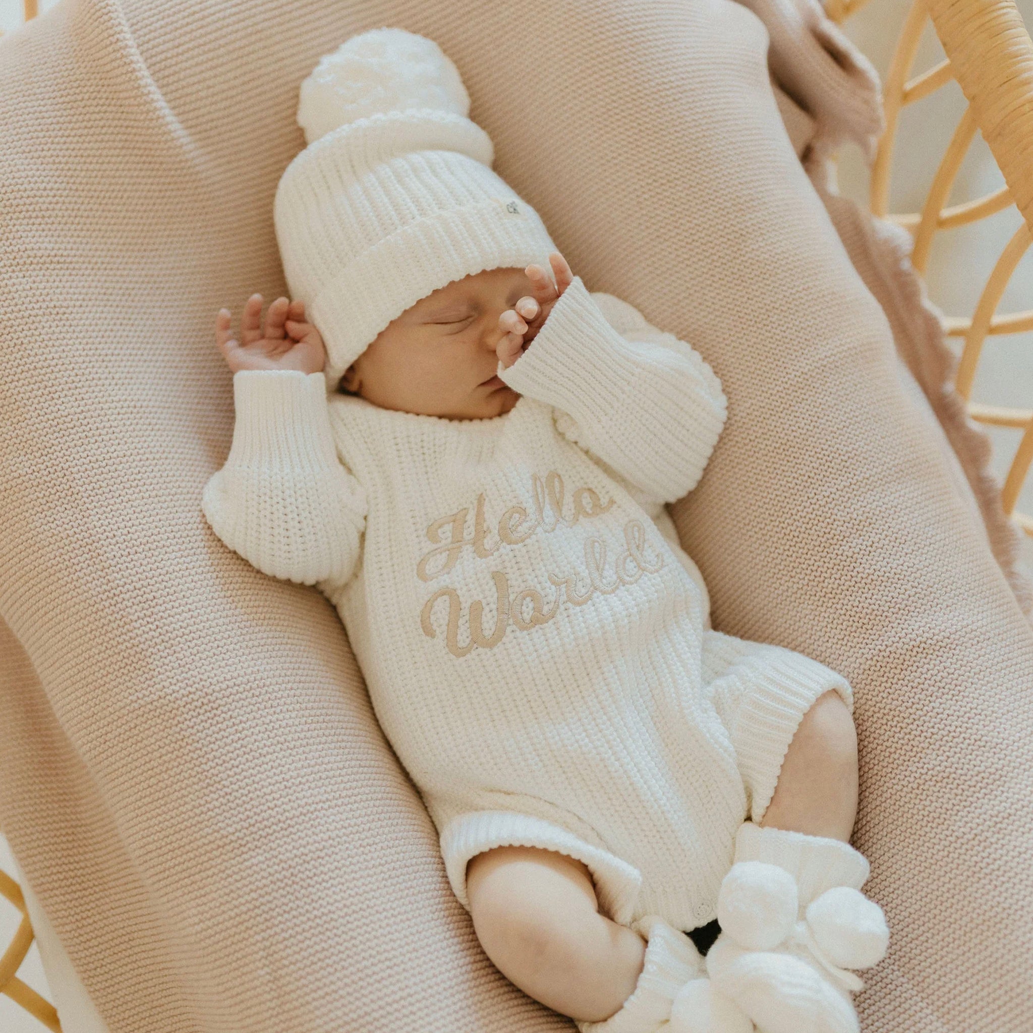 Confetti Kidz Baby Knit Beanie - Milk