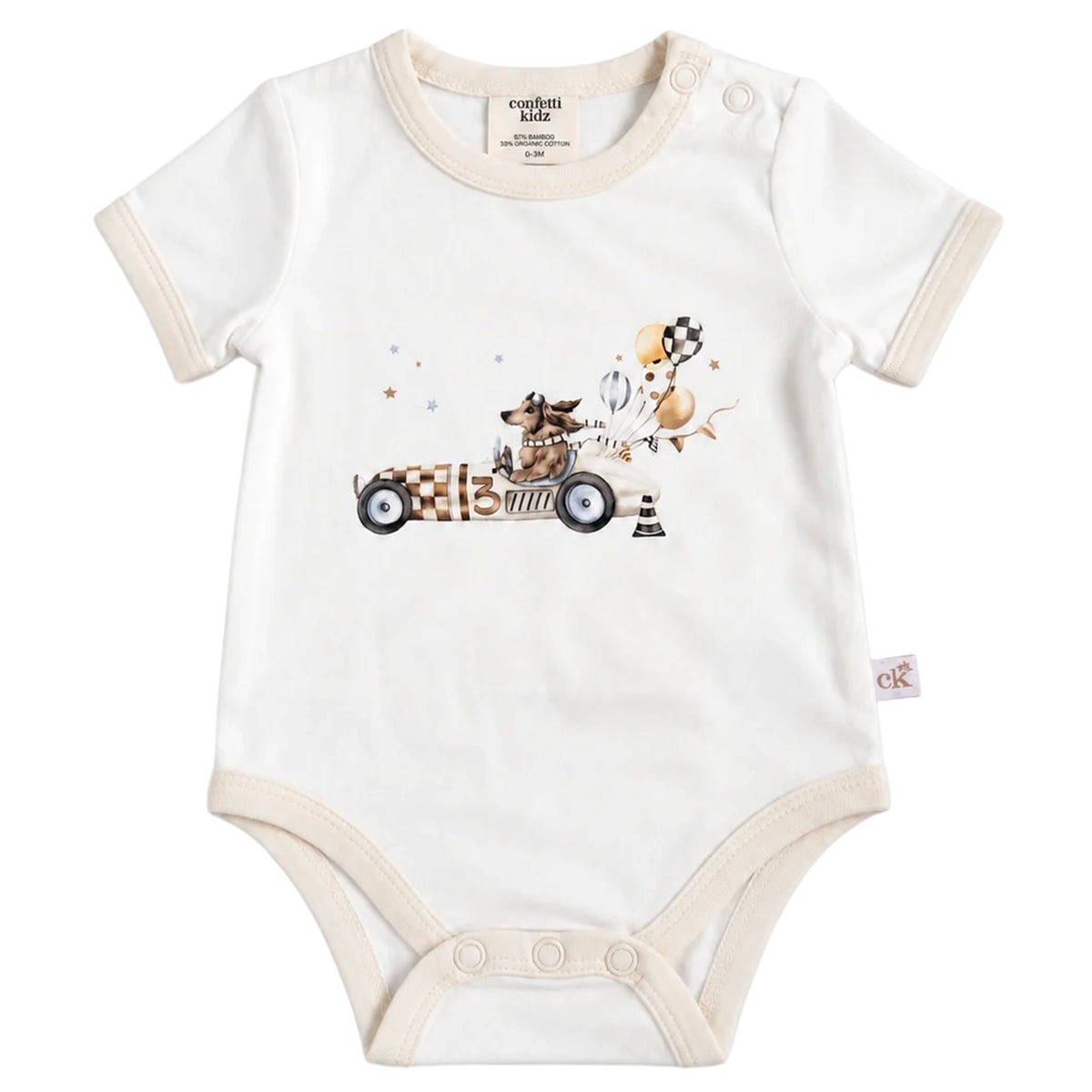 Confetti Kidz Bamboo Bodysuit - Pup Racer