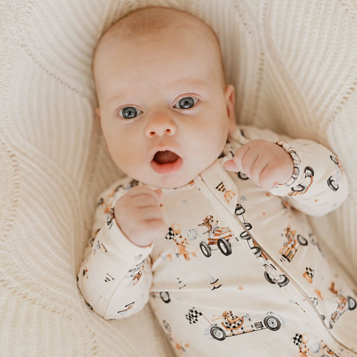 Confetti Kidz Bamboo Zipsuit - Pup Racer
