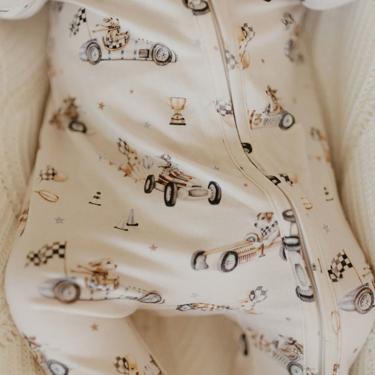 Confetti Kidz Bamboo Zipsuit - Pup Racer