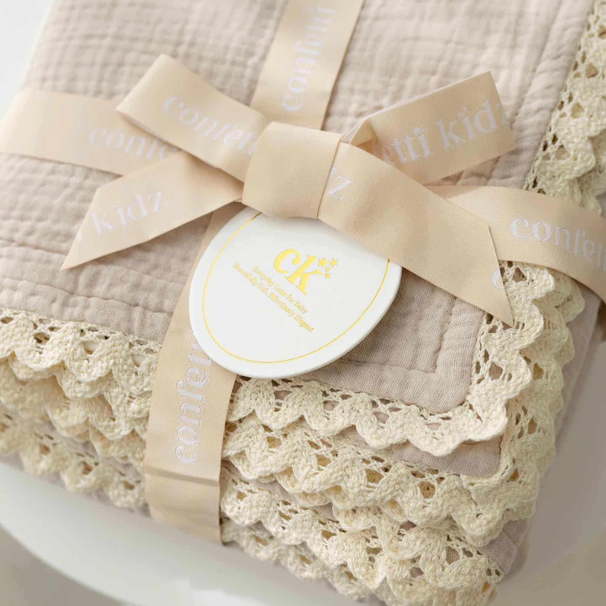 Confetti Kidz Classic Muslin Blanket - Oatmeal