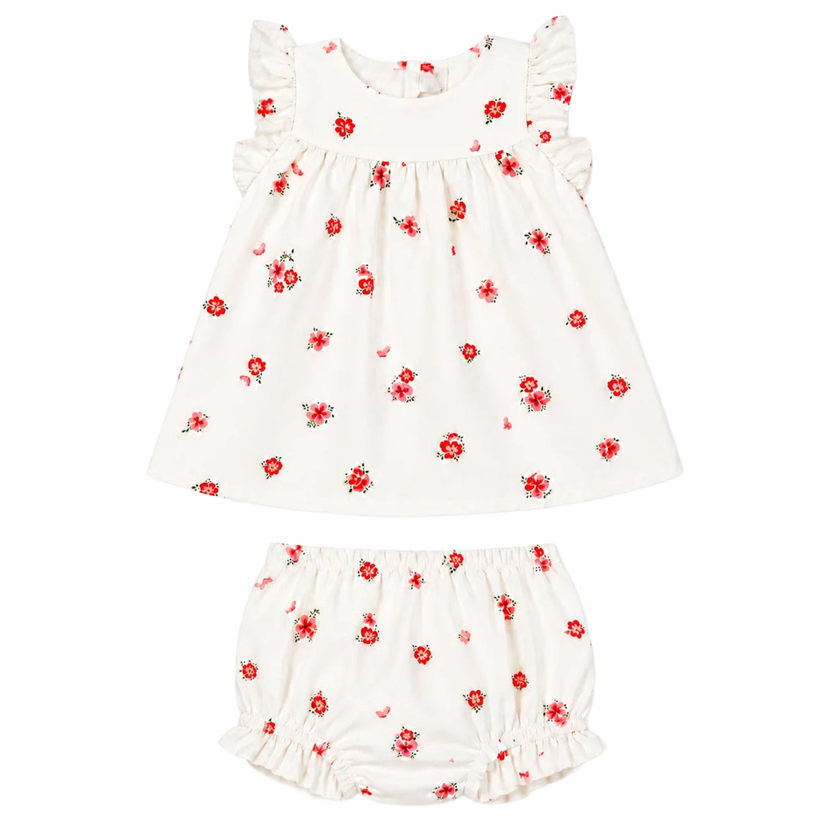 Confetti Kidz Organic Ruffle Set - Pink Posies