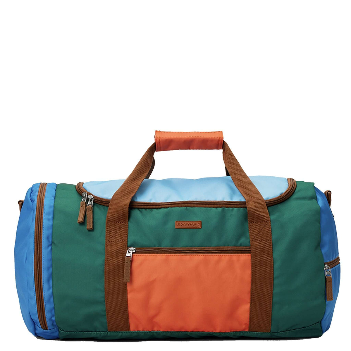 Crywolf Packable Duffel Bag - Seaside Colourblock in vibrant colors for adventures.