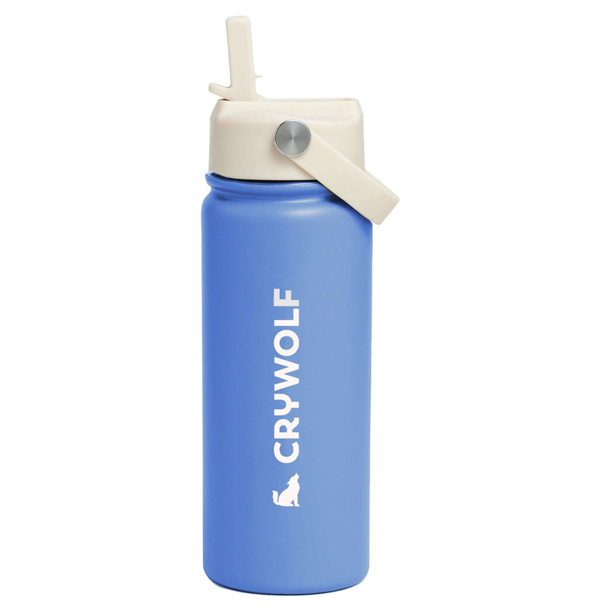 Crywolf Stainless Steel Drink Bottle 545ml - Saltwater in blue, perfect for kids' adventures.