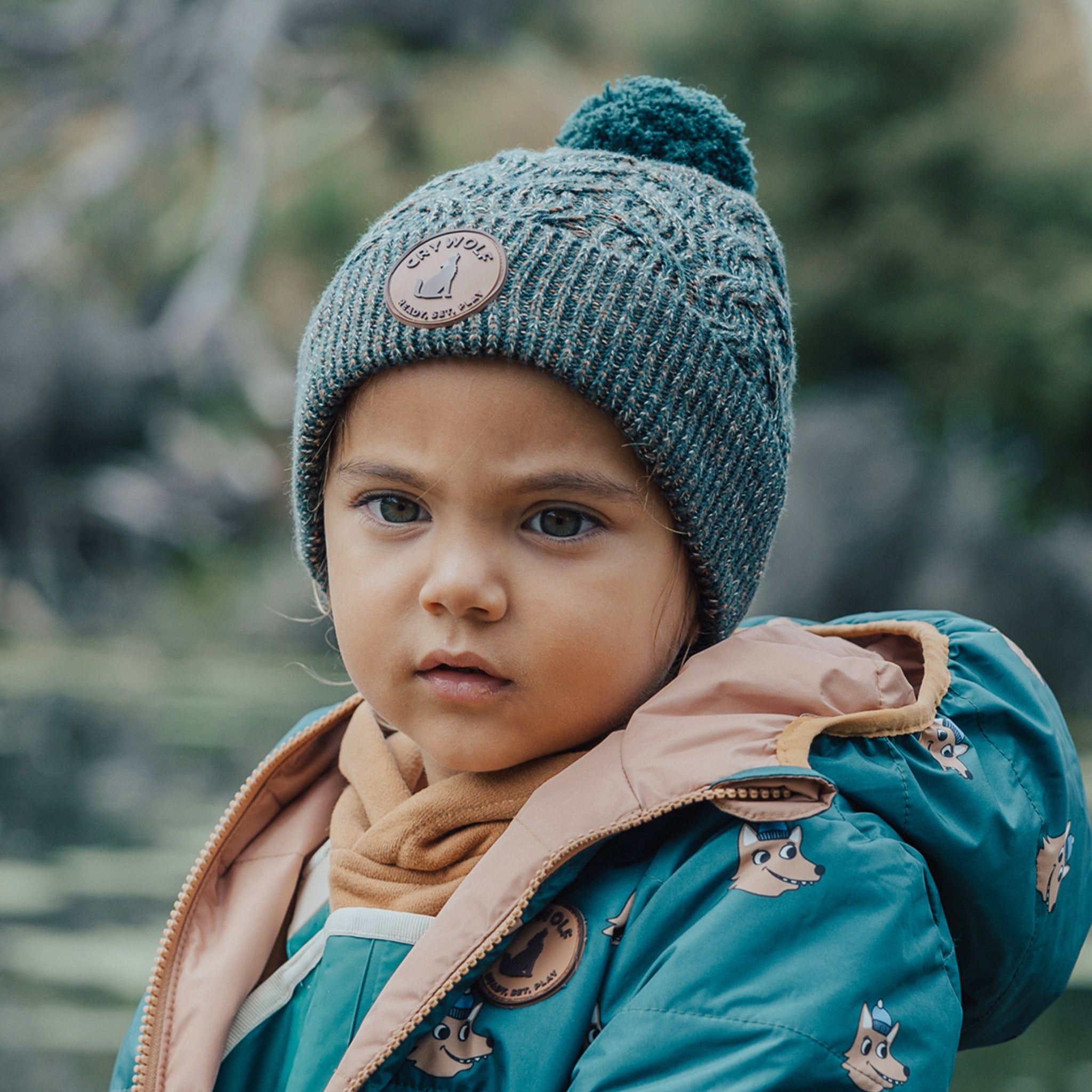 Crywolf Pom Pom Beanie - Forest Speckle