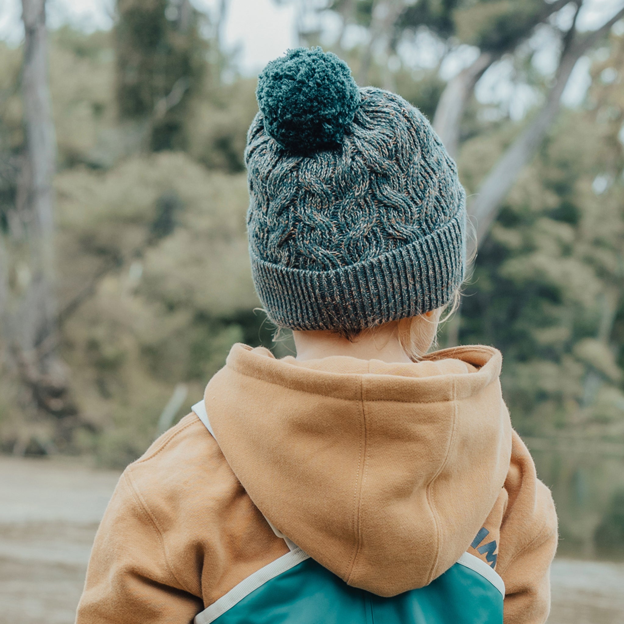 Crywolf Pom Pom Beanie - Forest Speckle