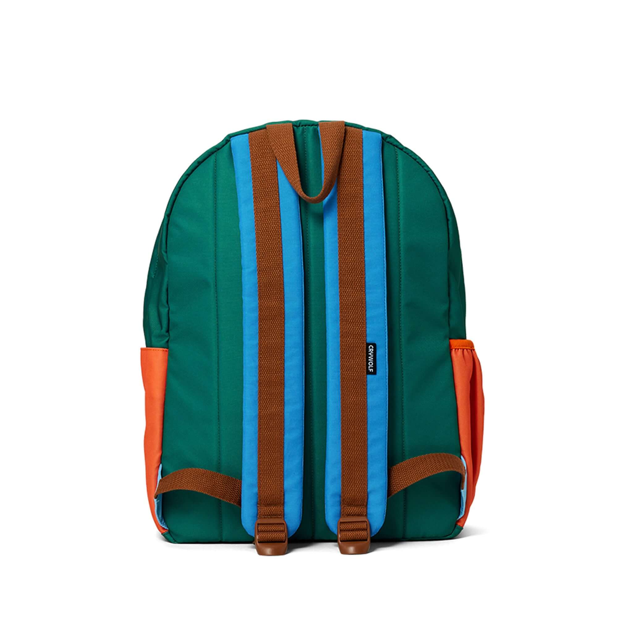 Crywolf Daypack -Seaside Colourblock in green and orange with padded adjustable straps