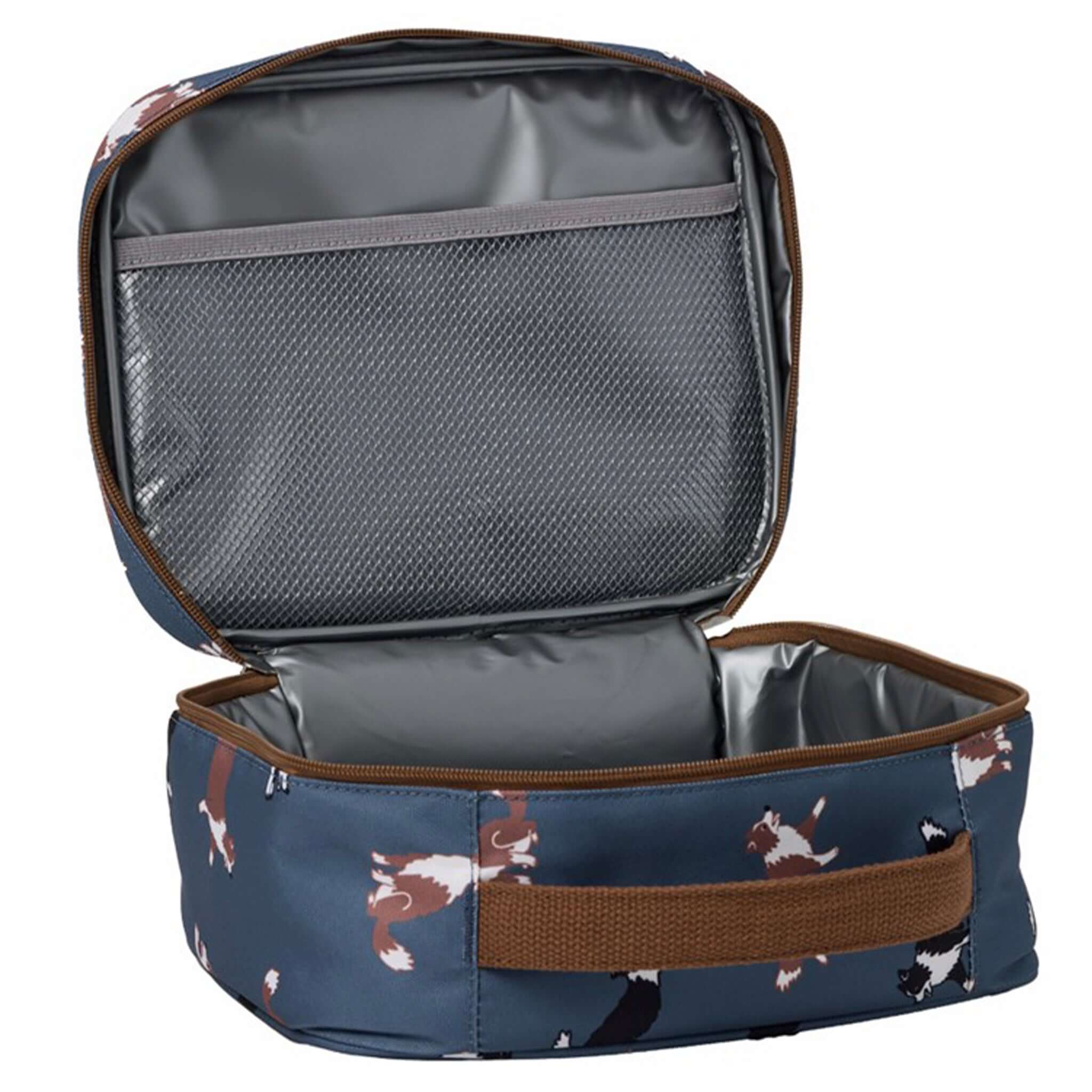 Alt Tag: Crywolf Everyday Lunch Bag - Collies open insulated lunch bag with EVA lining and mesh pocket, water-resistant recycled material
