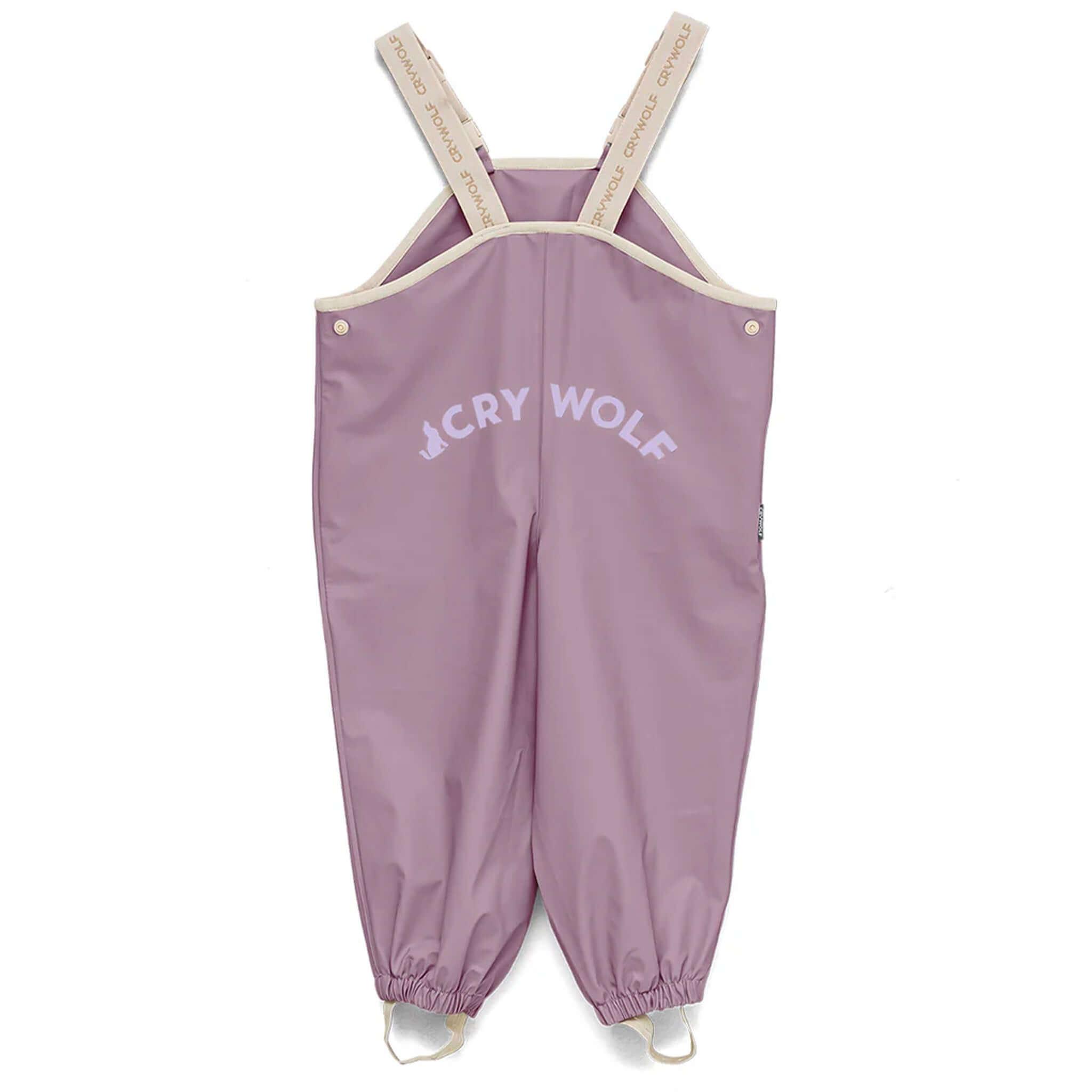 Alt Tag: Crywolf Rain Overalls - Heather kids fully waterproof adjustable rain overalls with double-welded seams for outdoor play