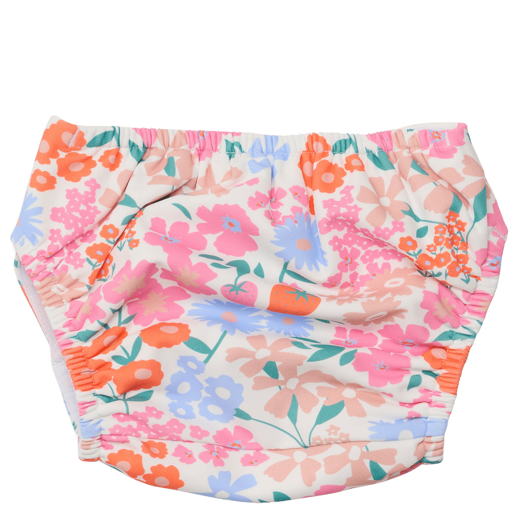 Floral swim nappy on a white background