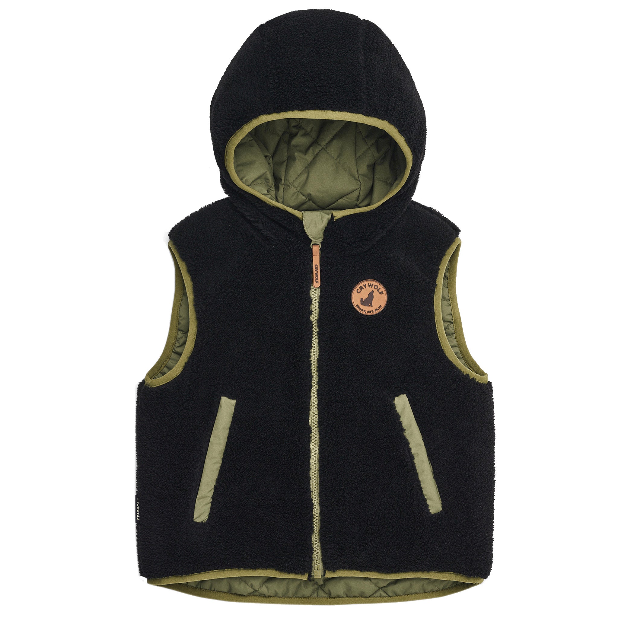 Crywolf Reversible Yeti Vest - Fern / Black