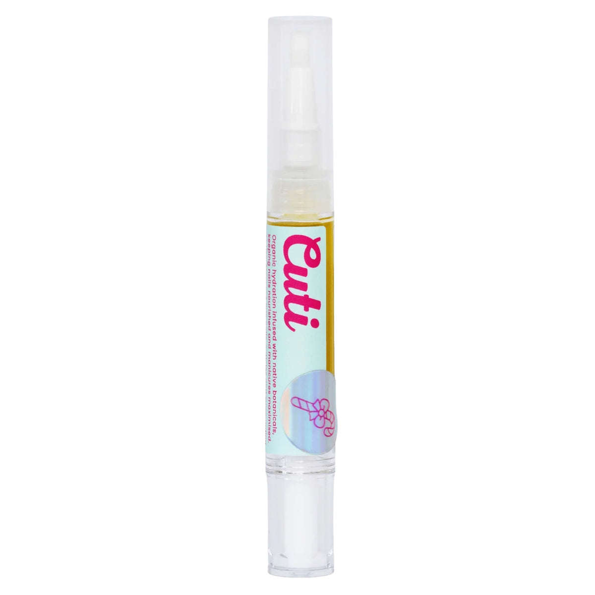 Cuti Cuticle Oil Pen - Candy Cane, limited edition refillable cuticle oil pen